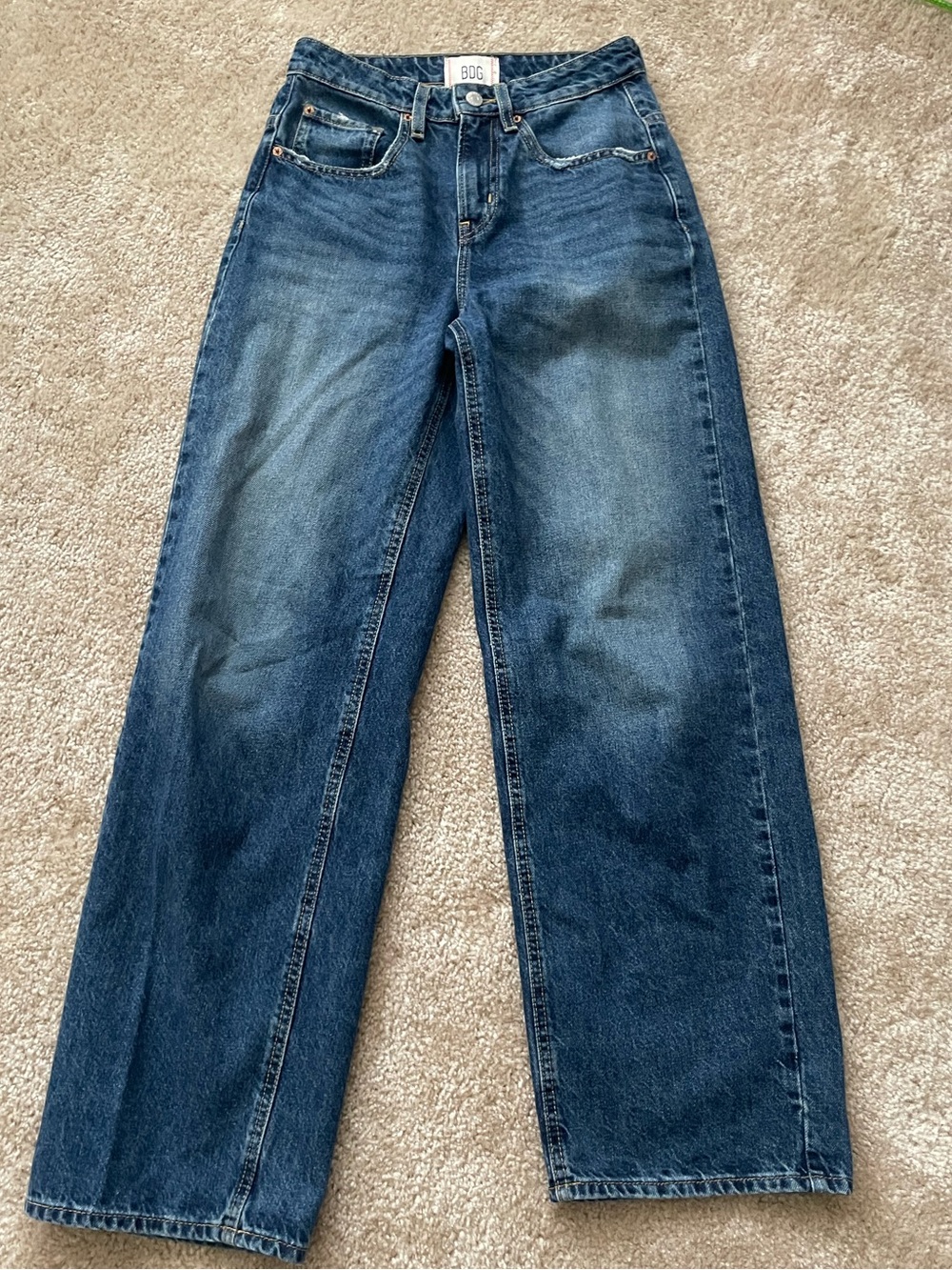 BDG Tapered Baggy Leg Medium Wash Denim Womens Size 25